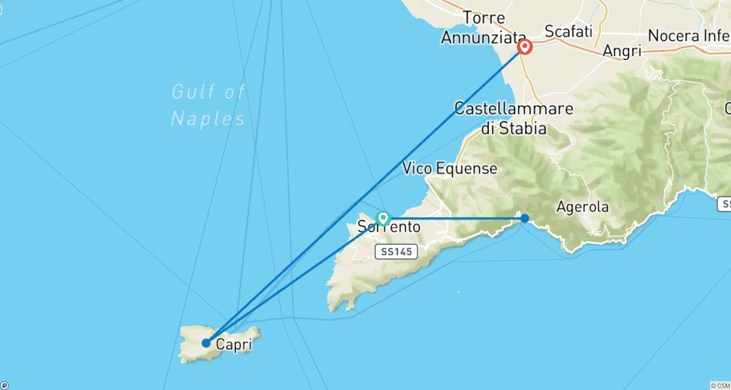 Meet Us There - Amalfi Coastのルートマップ