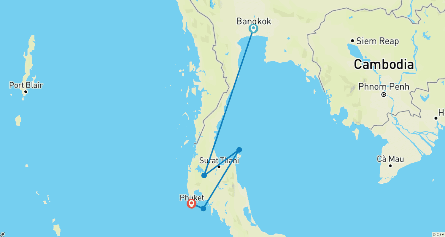 Mapa trasy: Thai Experience