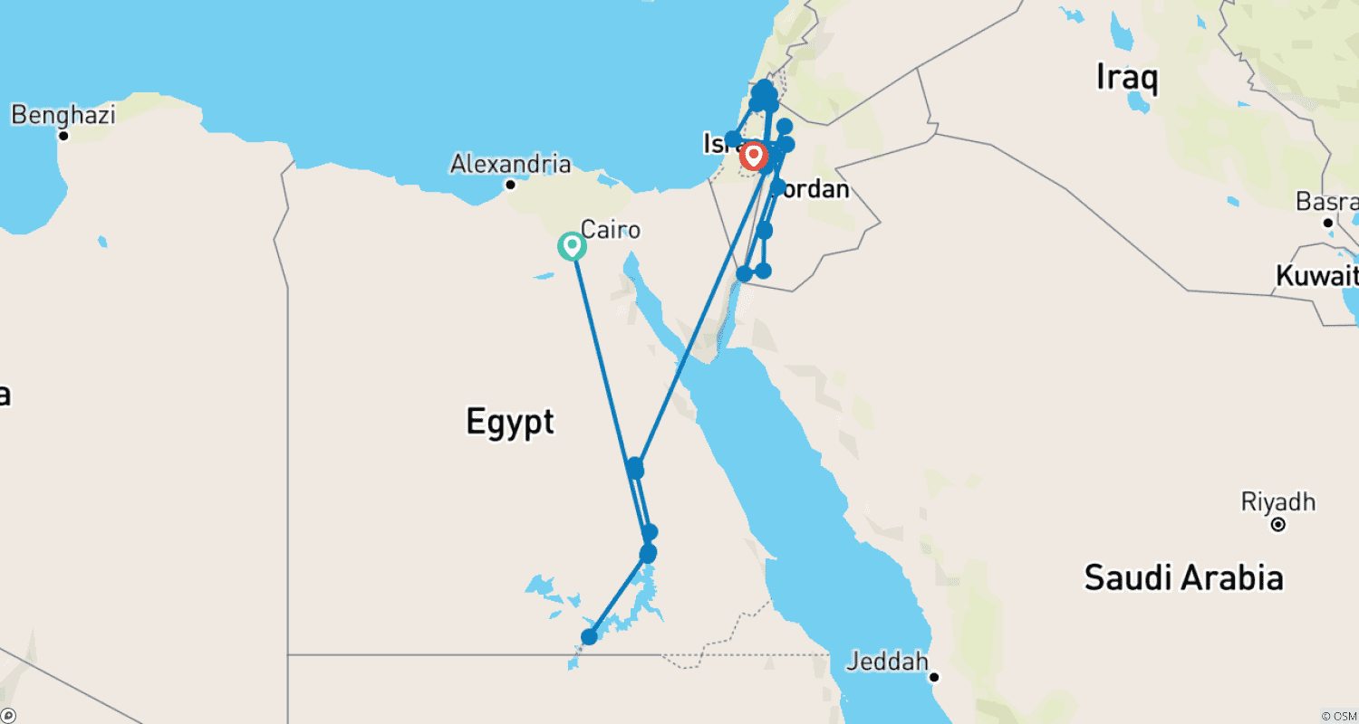 خريطة مسار أفضل ما في مصر والأردن وإسرائيل