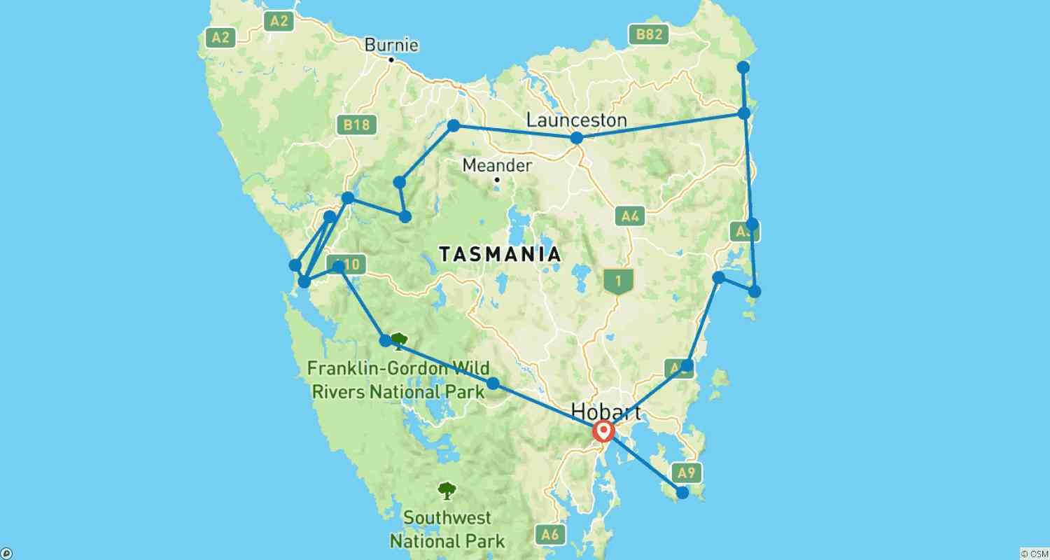 Super 7 –  Seven Day Tour of Tasmania by Under Down Under Tours