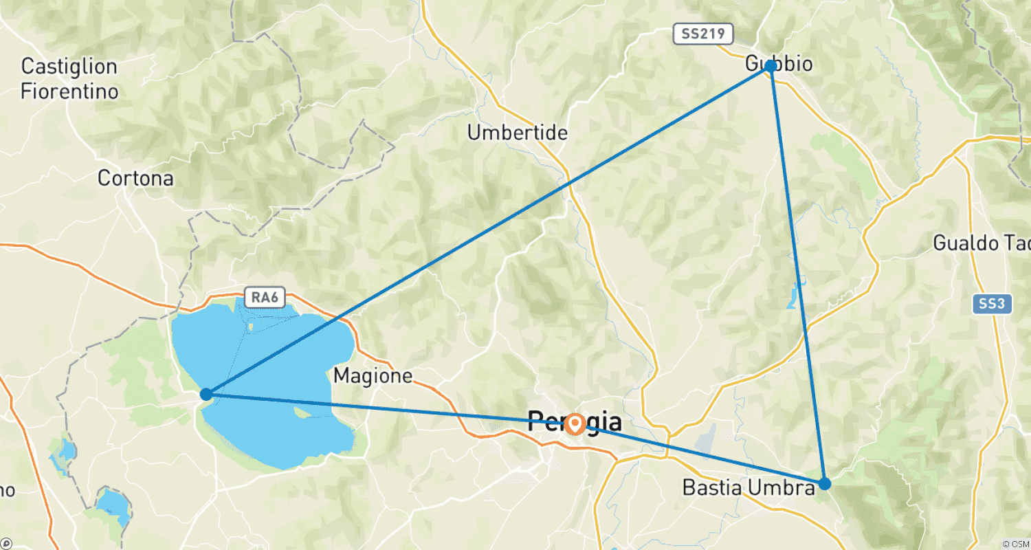 Mapa do percurso de Tradições Natalinas Italianas