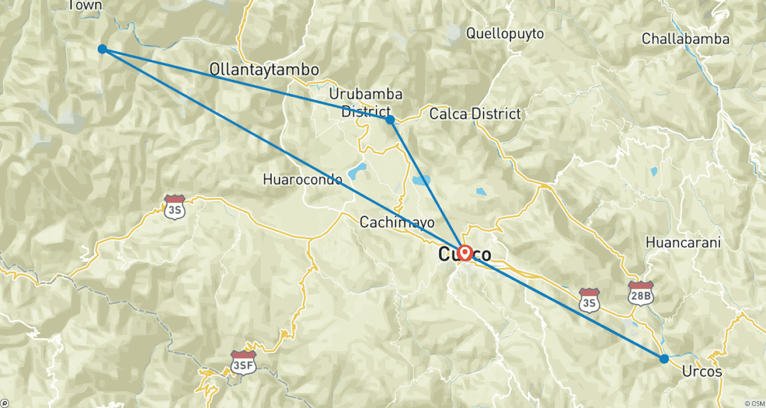 Mapa trasy: Peru - Dzieci Andów