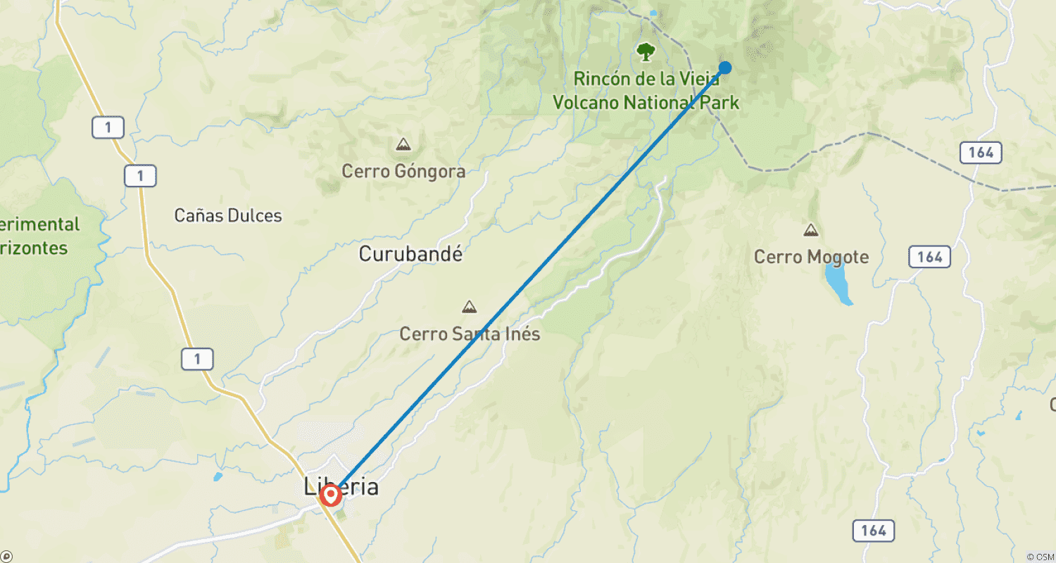 Mapa trasy: Costa Rica – The Sea Turtle Initiative