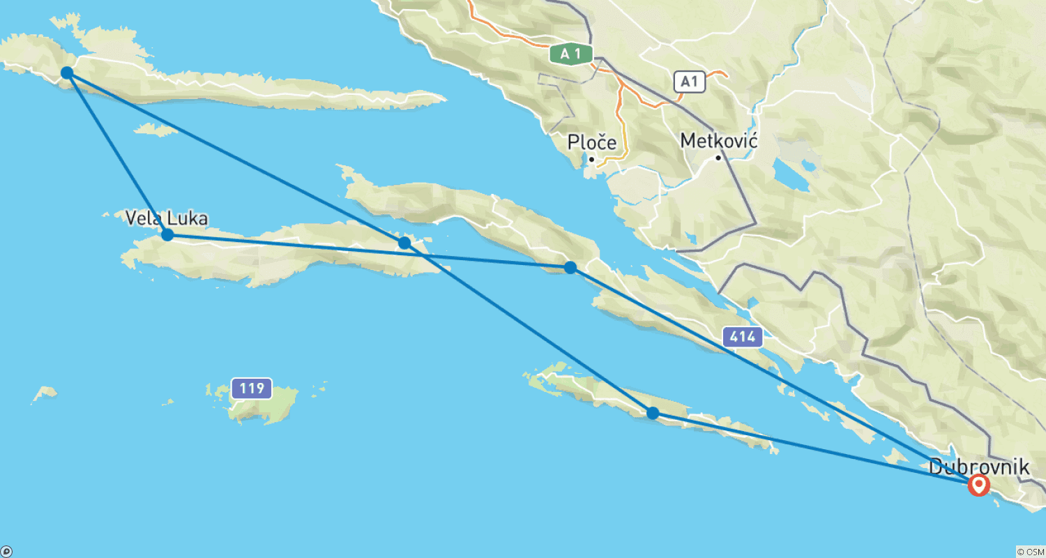 Mapa trasy: Rejs Winiarski