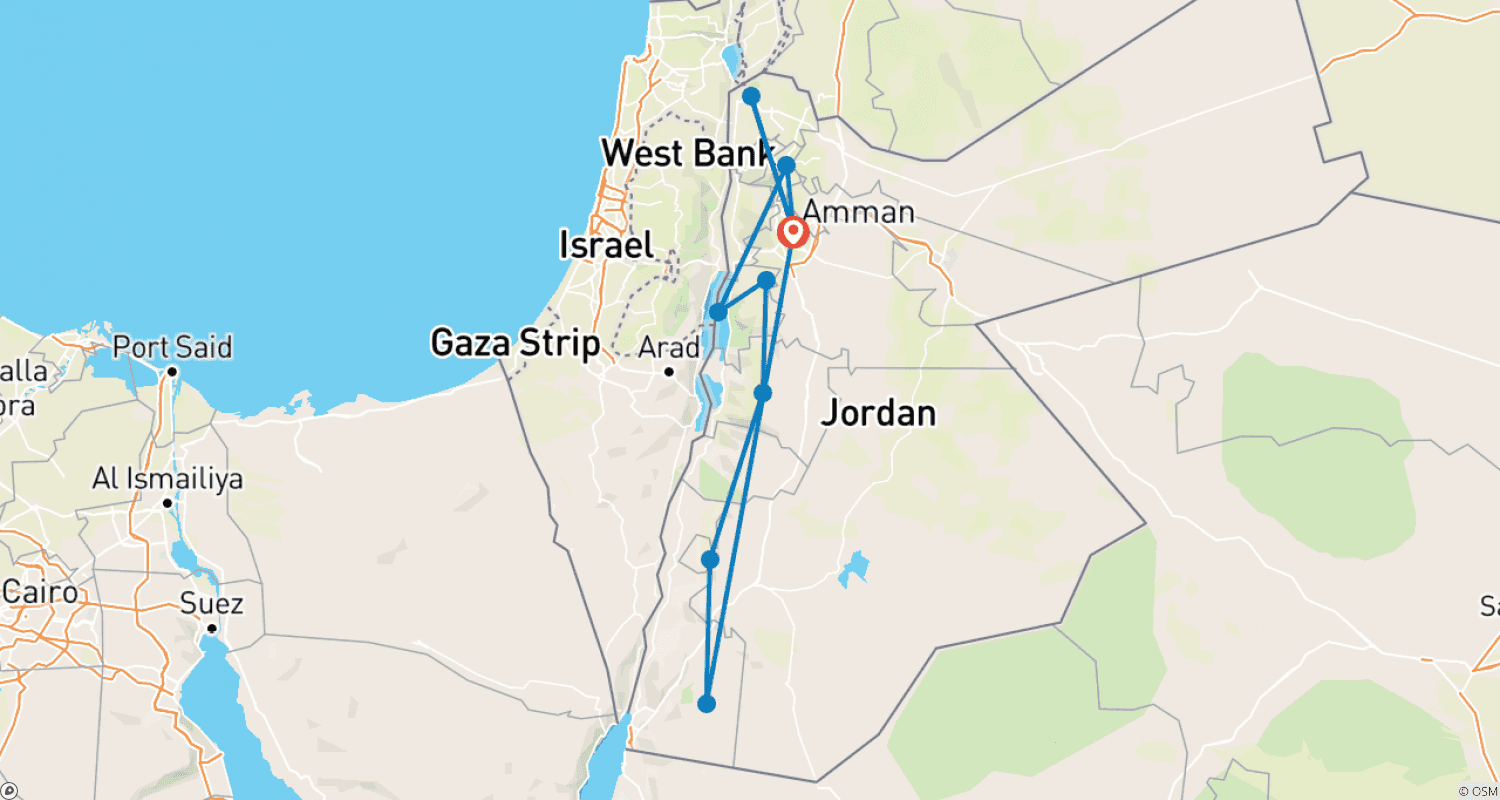 Mapa do percurso de Jordan Encounters