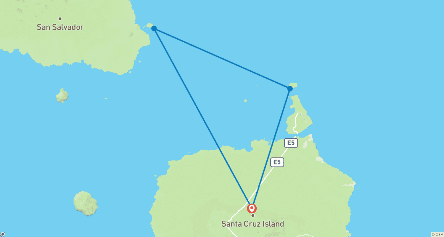 Mapa trasy: Galapagos Pełne Doświadczenie 4D-3N!