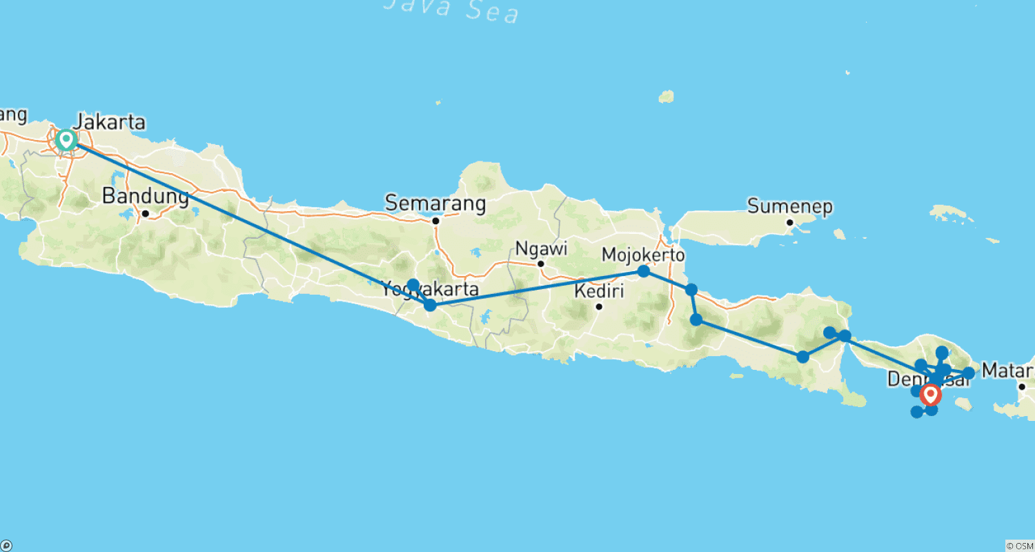 Mapa trasy: Symfonia Indonezji, Prywatna wycieczka