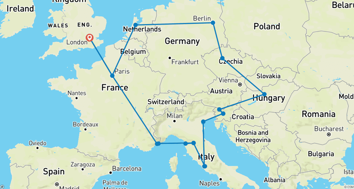 Mapa trasy: Złoty Bilet