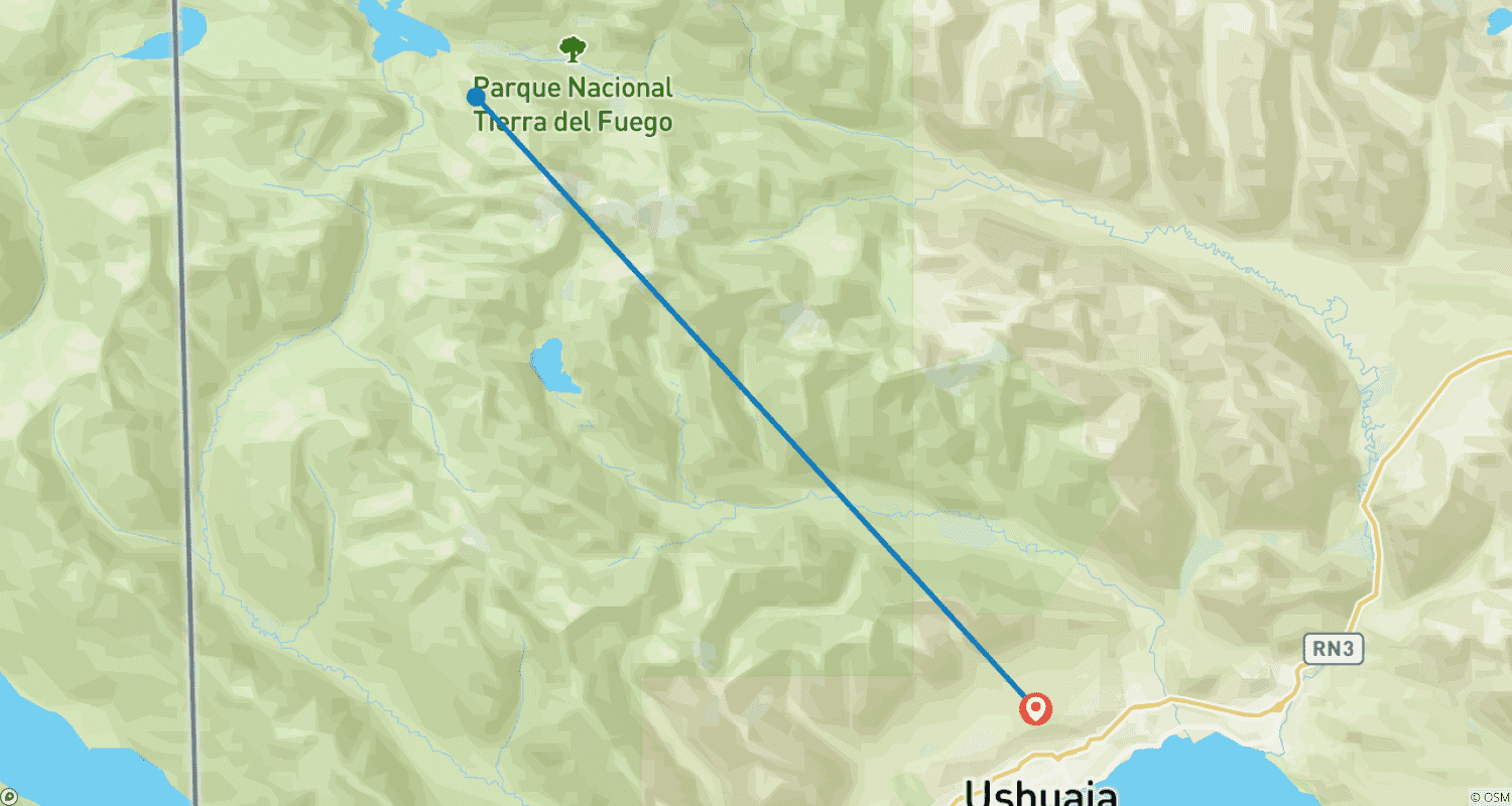 Mapa do percurso de Argentina - Ushuaia: Escapada ao Fim do Mundo - 3 dias