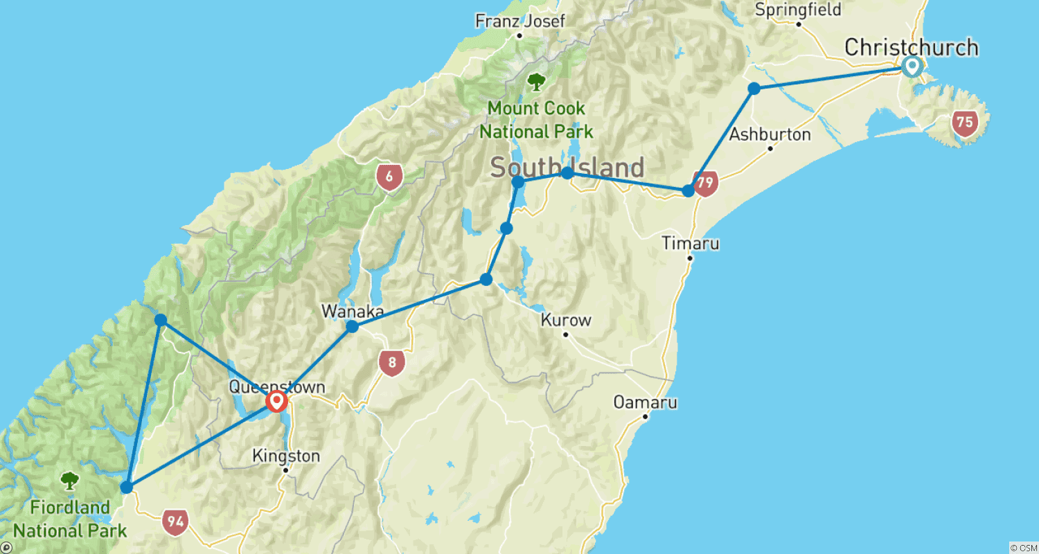 Mapa trasy: NZ Przygoda