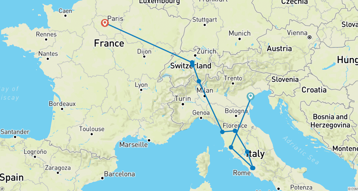 Mapa trasy: Europejskie Marzenie (Klasyczne)