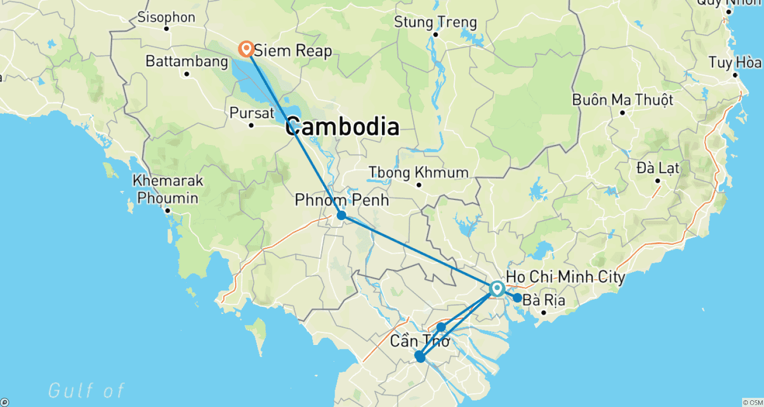 خريطة مسار Nice to Packages Vietnam and Cambodia 9days/8nights