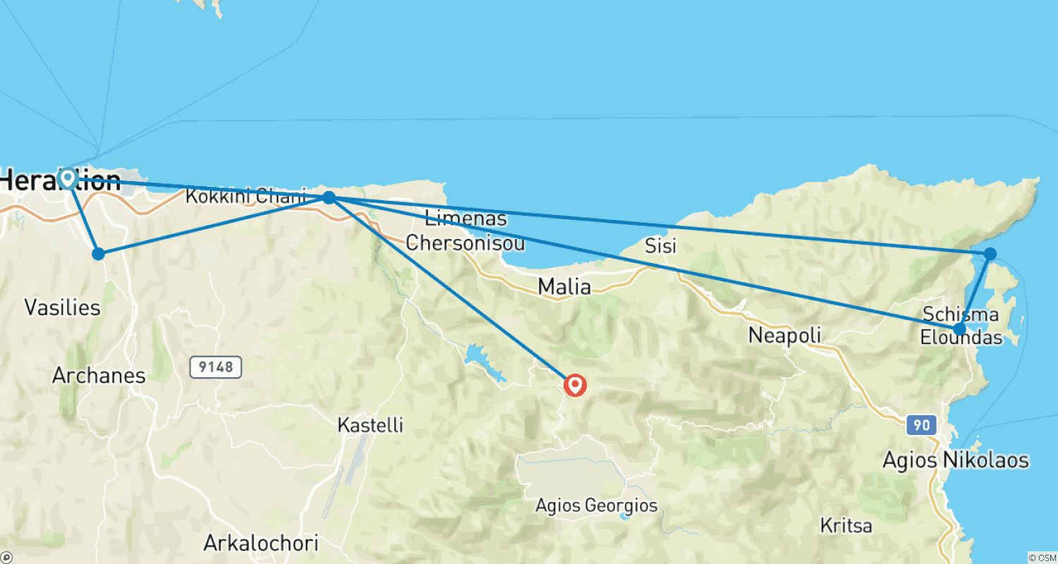 Mapa trasy: Labirynt Krety