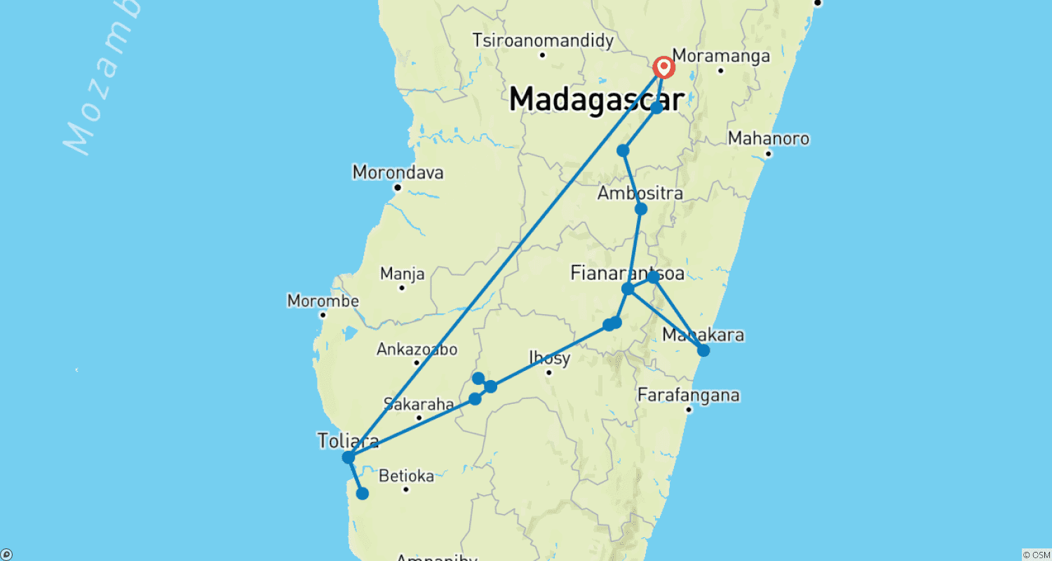 Mapa trasy: The South destination kaleidoscope discovery