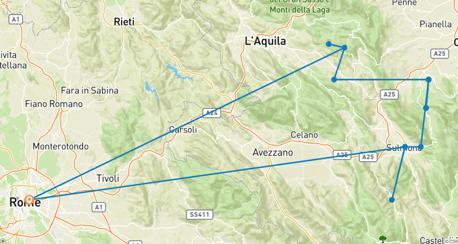 Mapa trasy: Święte spacery
