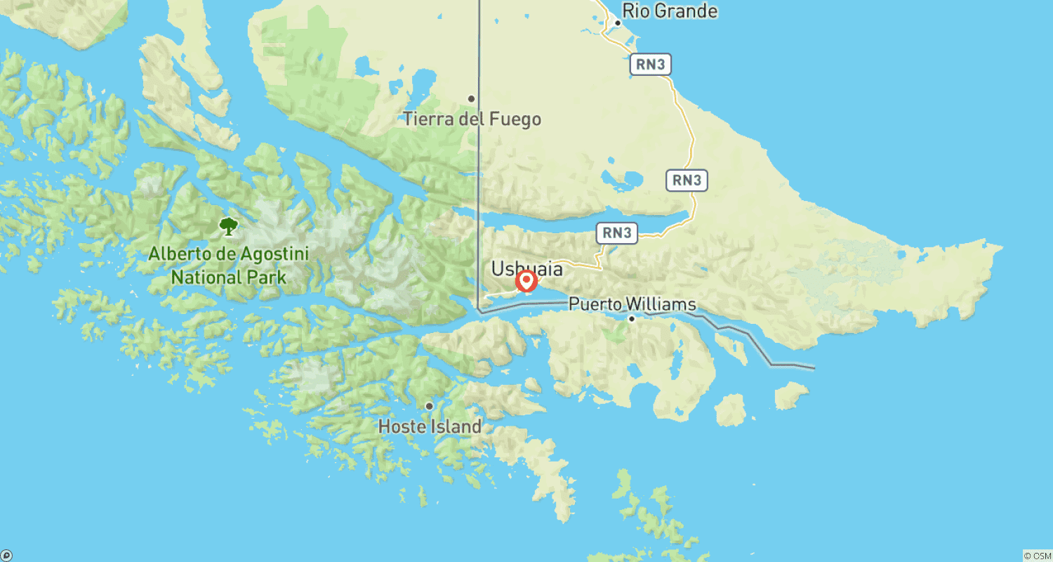 Mapa trasy: 4-dniowa wycieczka po Ushuaia