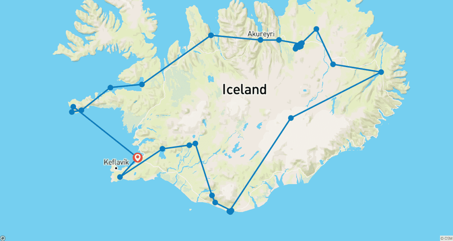 Mapa trasy: Iceland Explorer