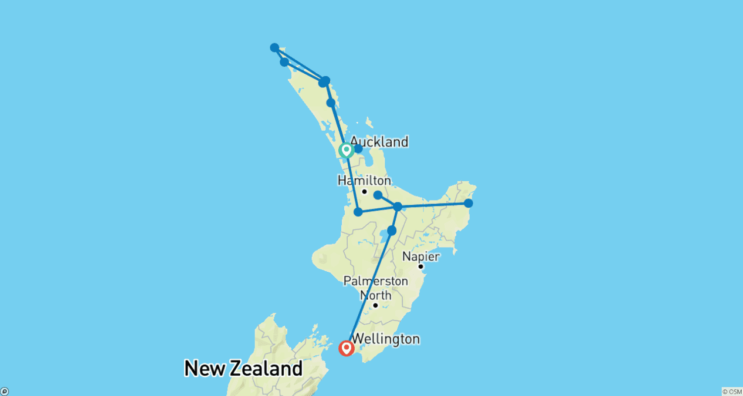 Mapa do percurso de Destaque do Norte