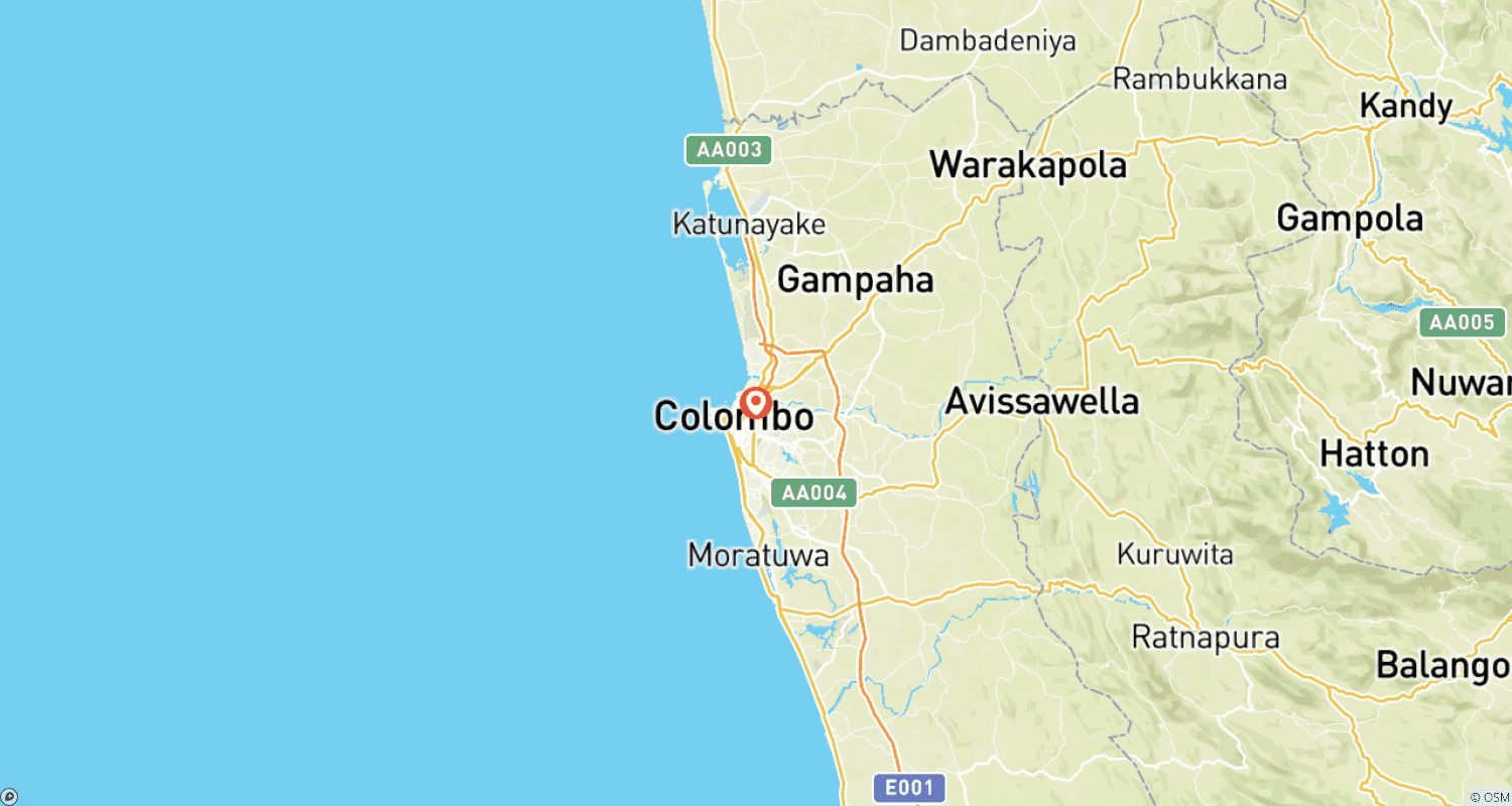 Mapa trasy: Wypad do miasta, Postój w Kolombo