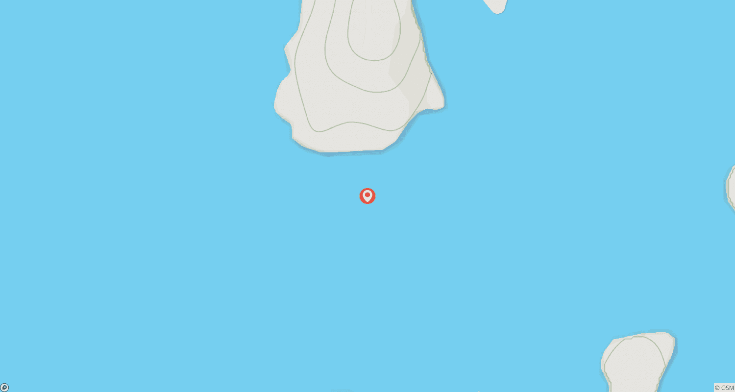 Mapa do percurso de Caiaque de 5 Dias nas Ilhas Broken Group