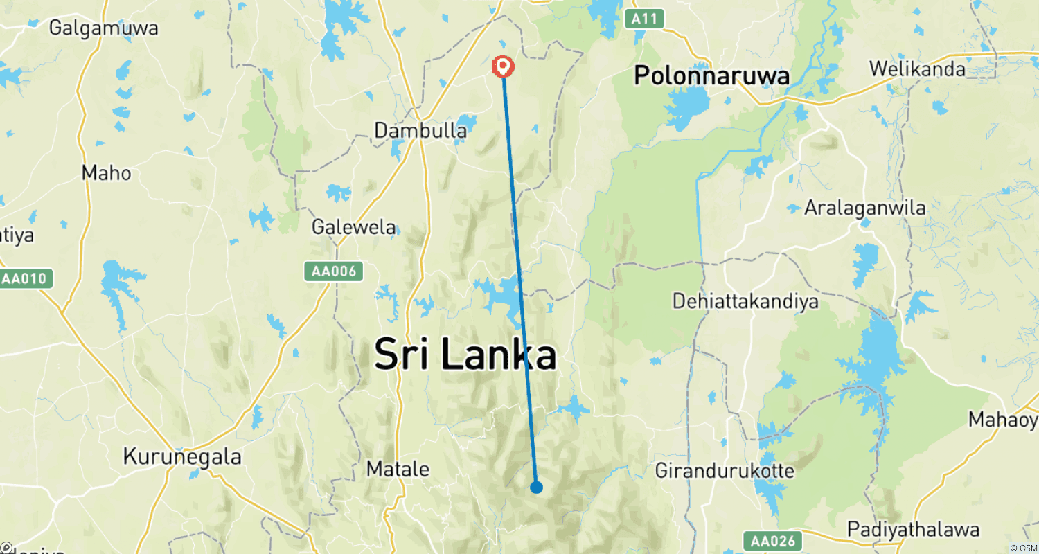 Mapa trasy: Nocna wędrówka do Knuckles Riverston
