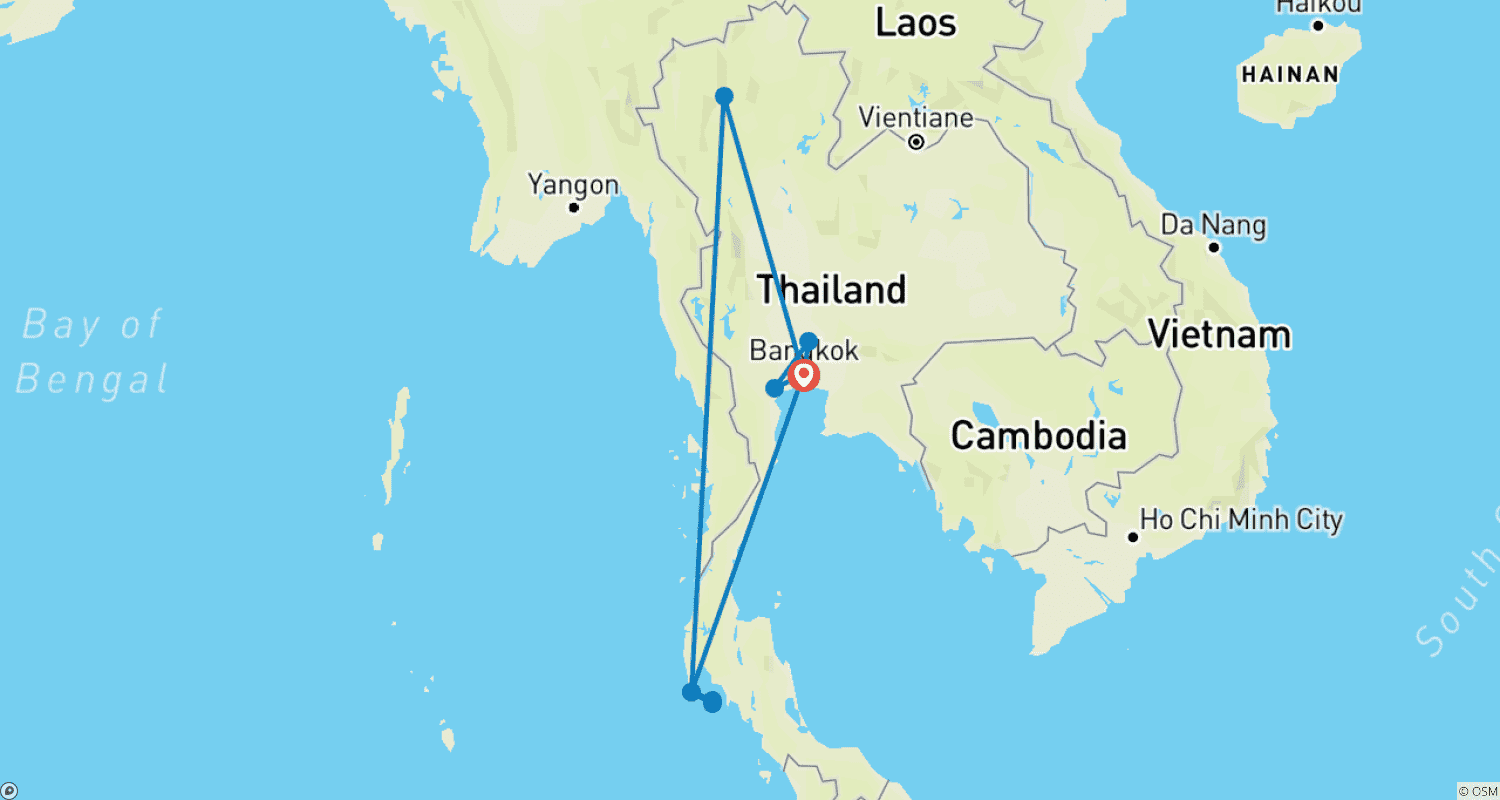 Exotic Thailandのルートマップ