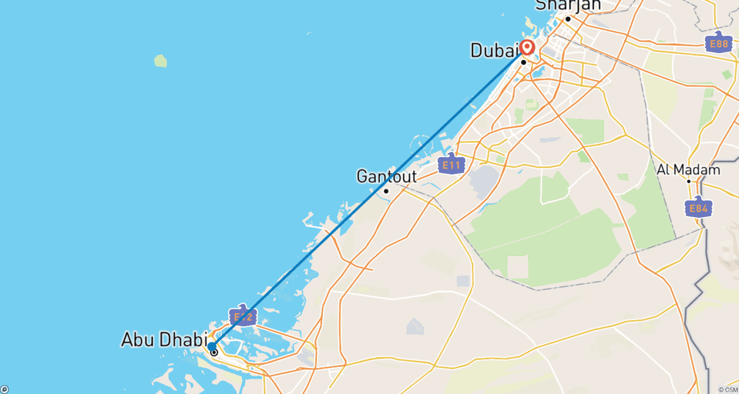 Mapa trasy: Olśniewająca podróż do Dubaju