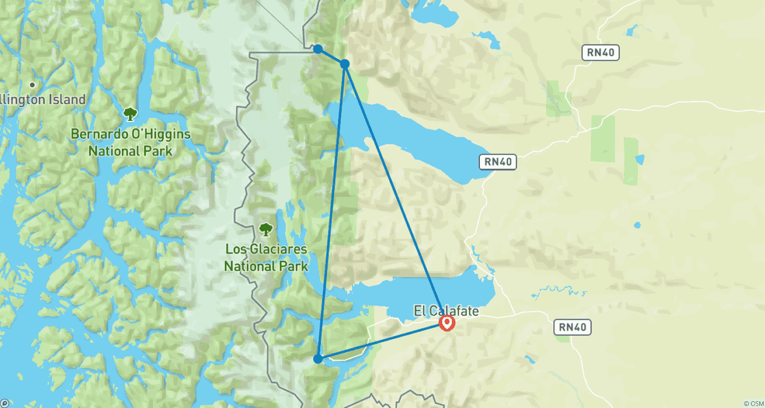خريطة مسار باتاغونيا الأساسية: تجربة مخيم El Calafate وEl Chalten