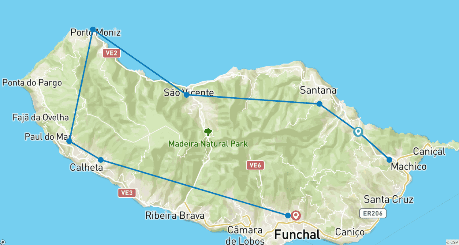 Mapa trasy: Around Madeira