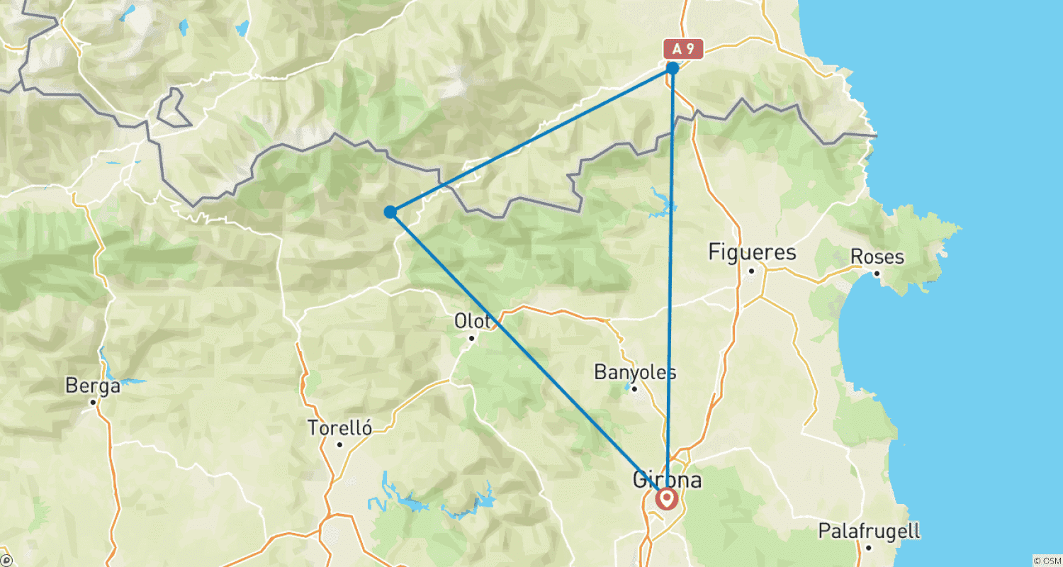 Mapa trasy: Catalunya North Gravel Bikepacking Adventure