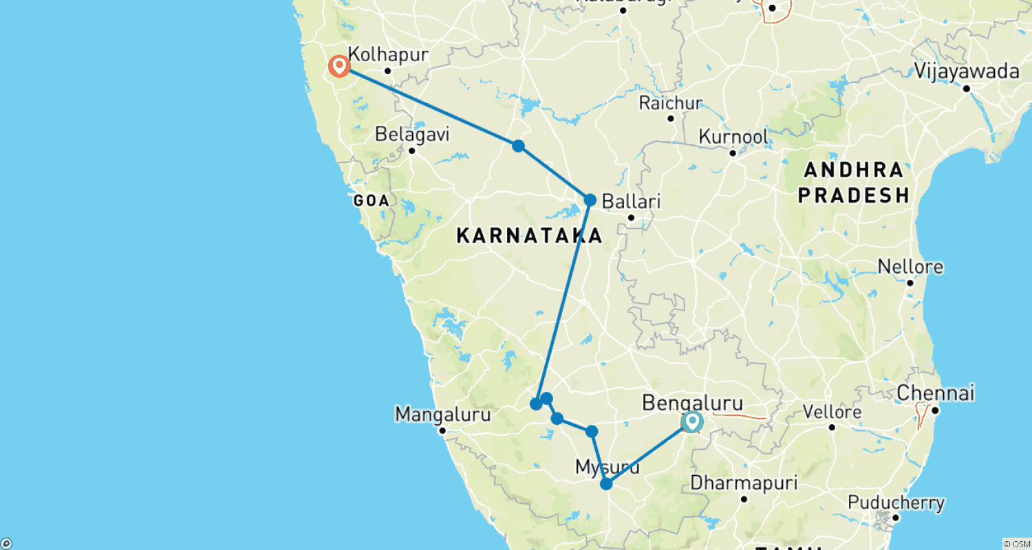 Architecture of South Indiaのルートマップ