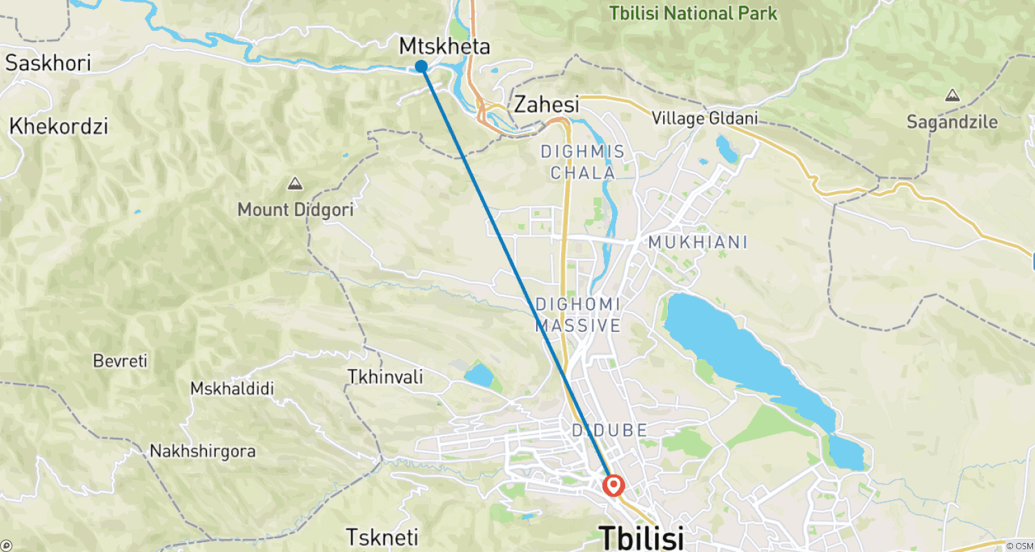 Mapa trasy: Weekend w Gruzji
