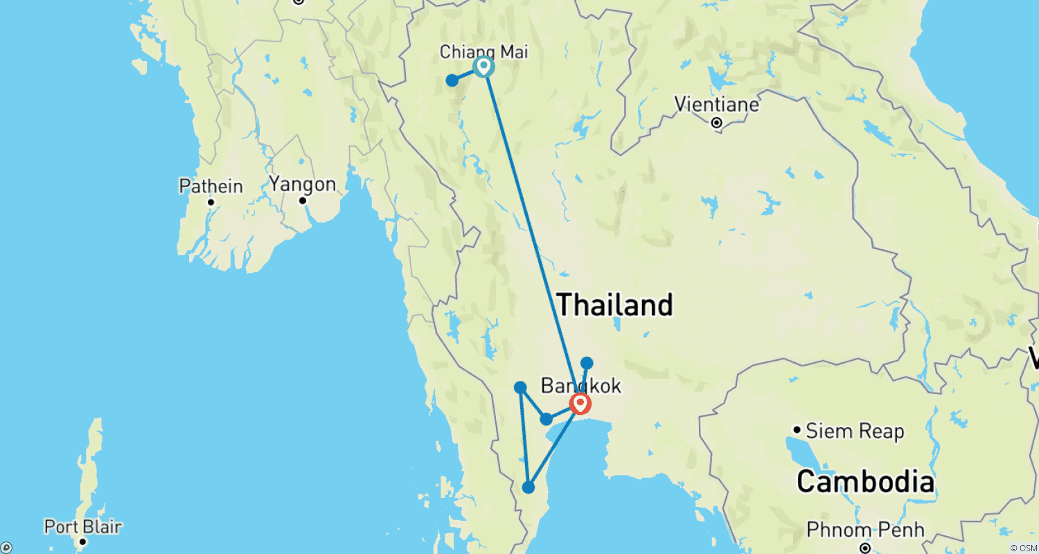 Mapa trasy: Smak Tajlandii