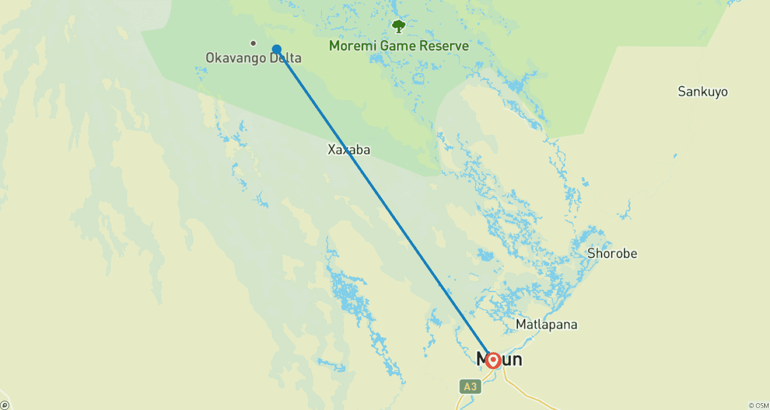 خريطة مسار Mokoro Trail