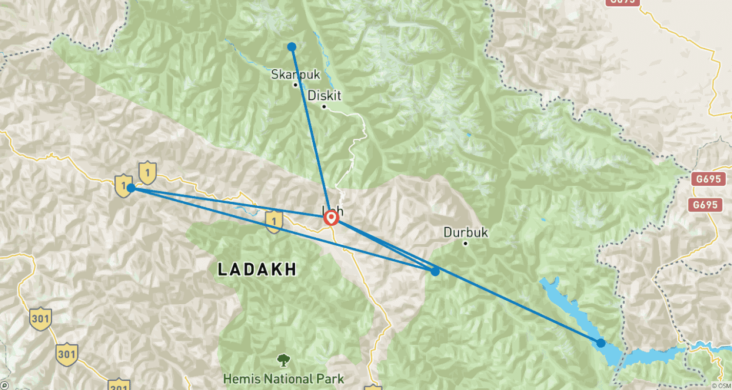 Mapa trasy: Beautiful Ladakh