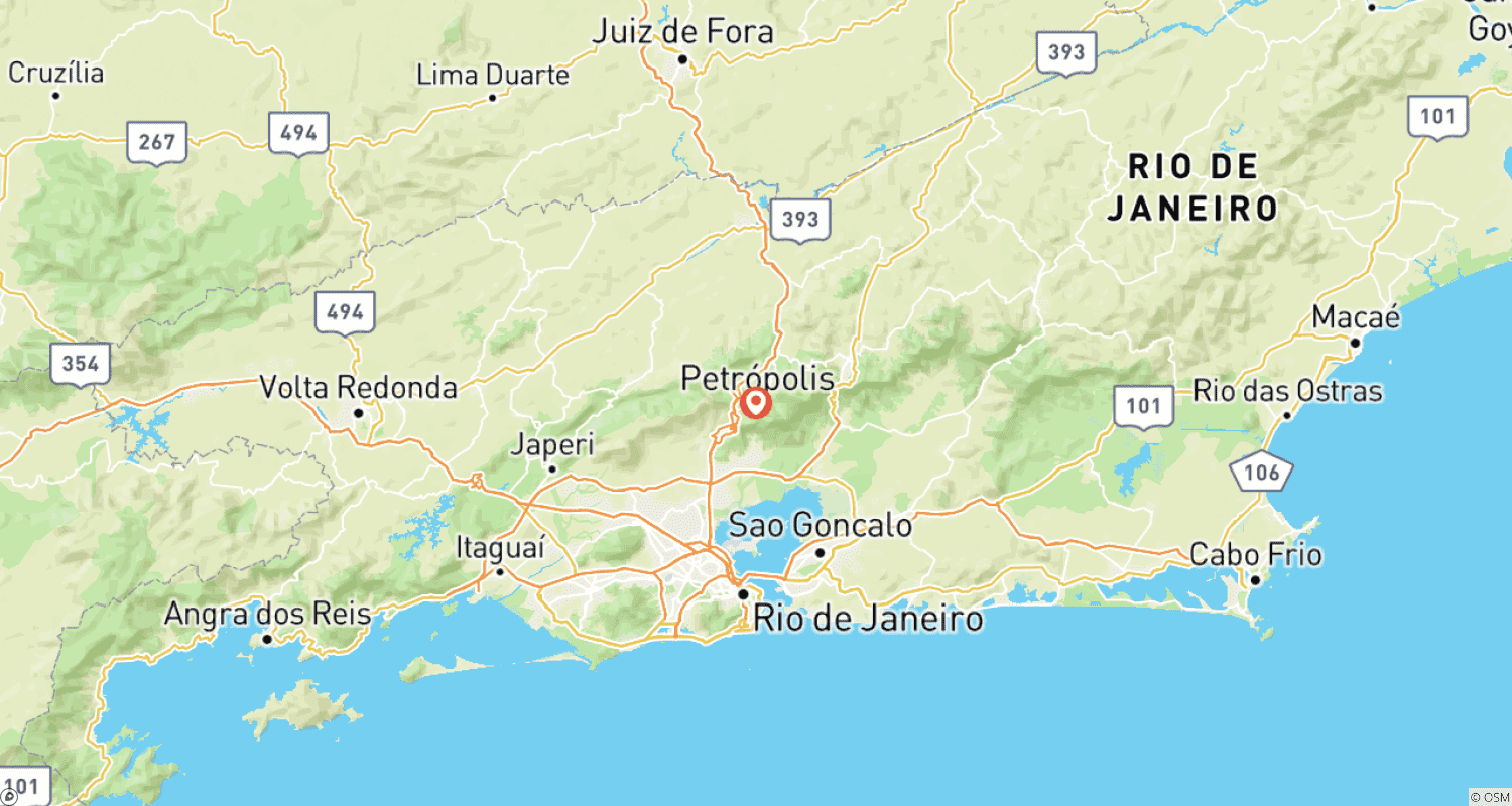 Mapa do percurso de Trekking Portais de Hércules - Serra dos Órgãos