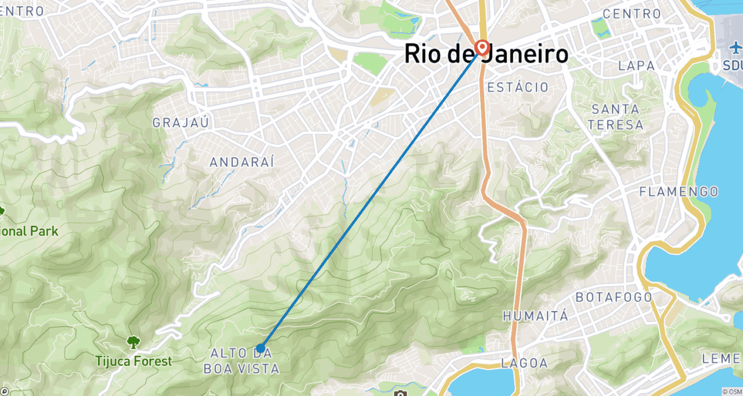 Mapa trasy: Pakiet startowy Rio de Janeiro – 4 dni
