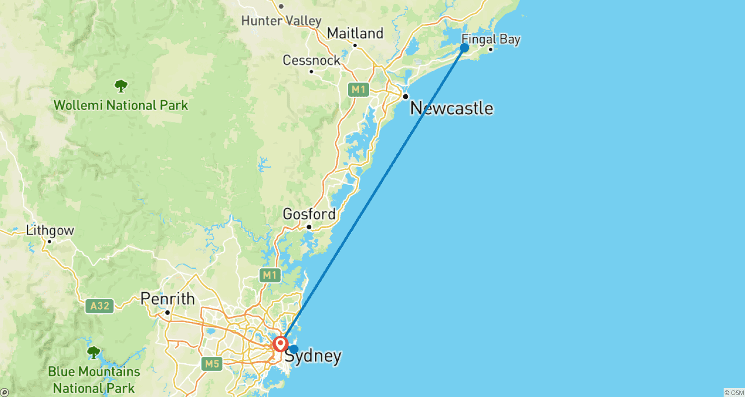 Mapa trasy: ULTIMATE Sydney i Plaże