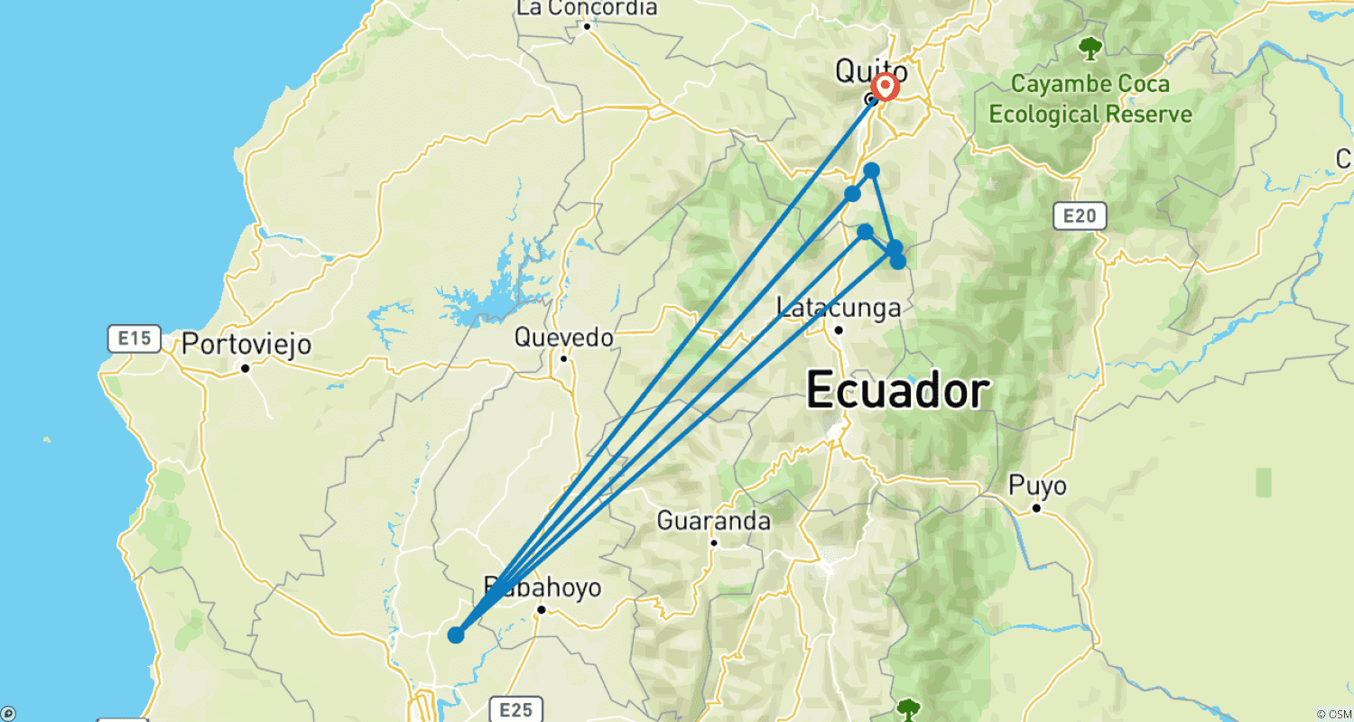 Mapa do percurso de Desafio dos 3 Cumes