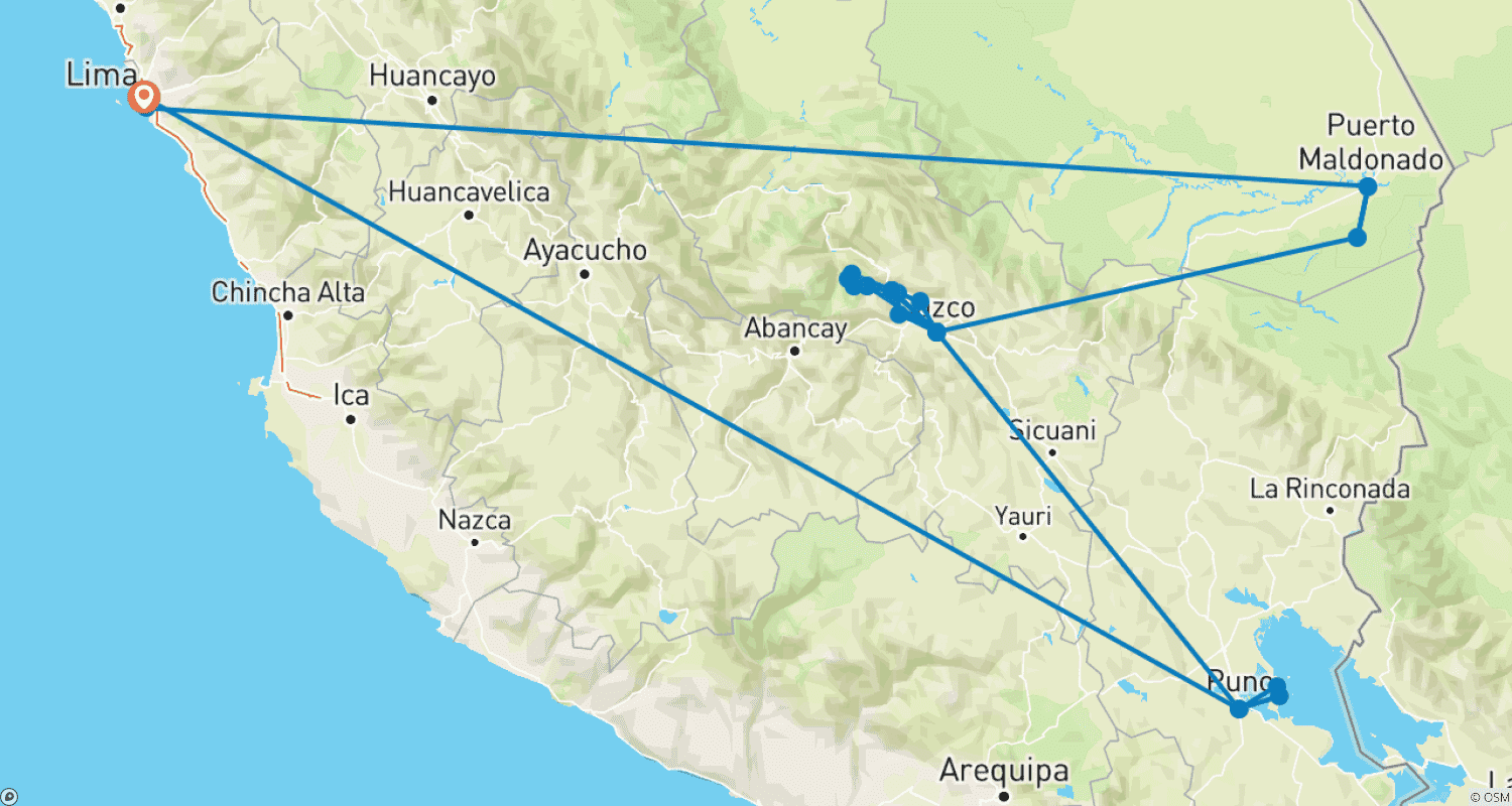 Mapa trasy: Real Peru