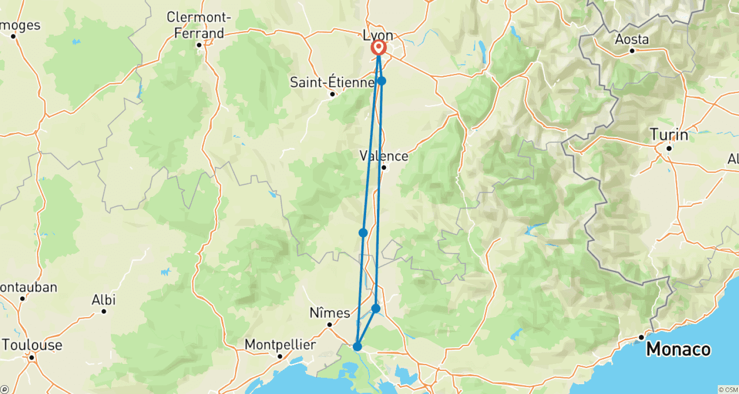 خريطة مسار Rhône Route Rendez-Vous 2026