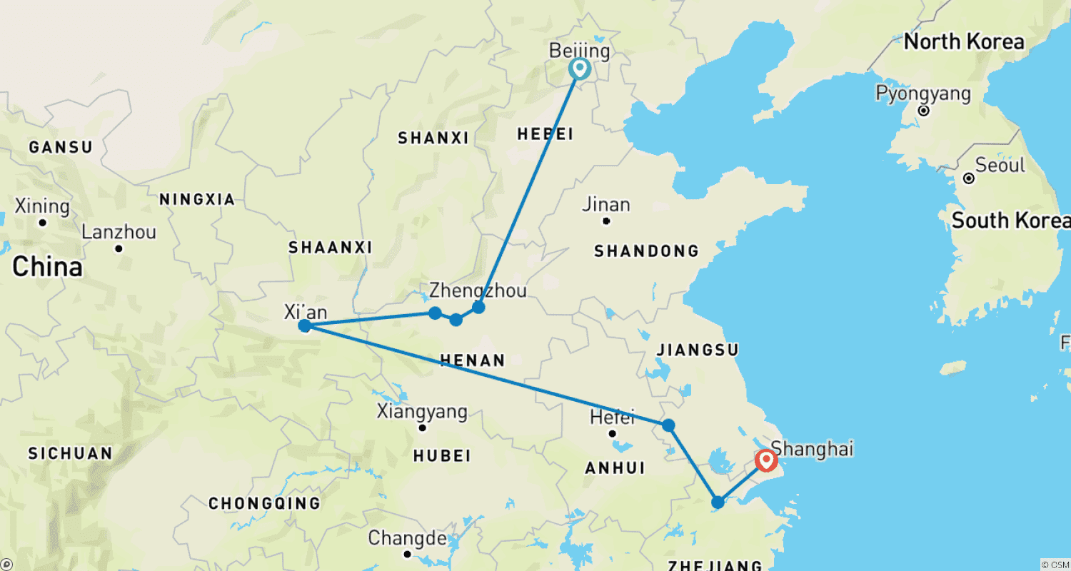 خريطة مسار Ancient China Capitals Discovery