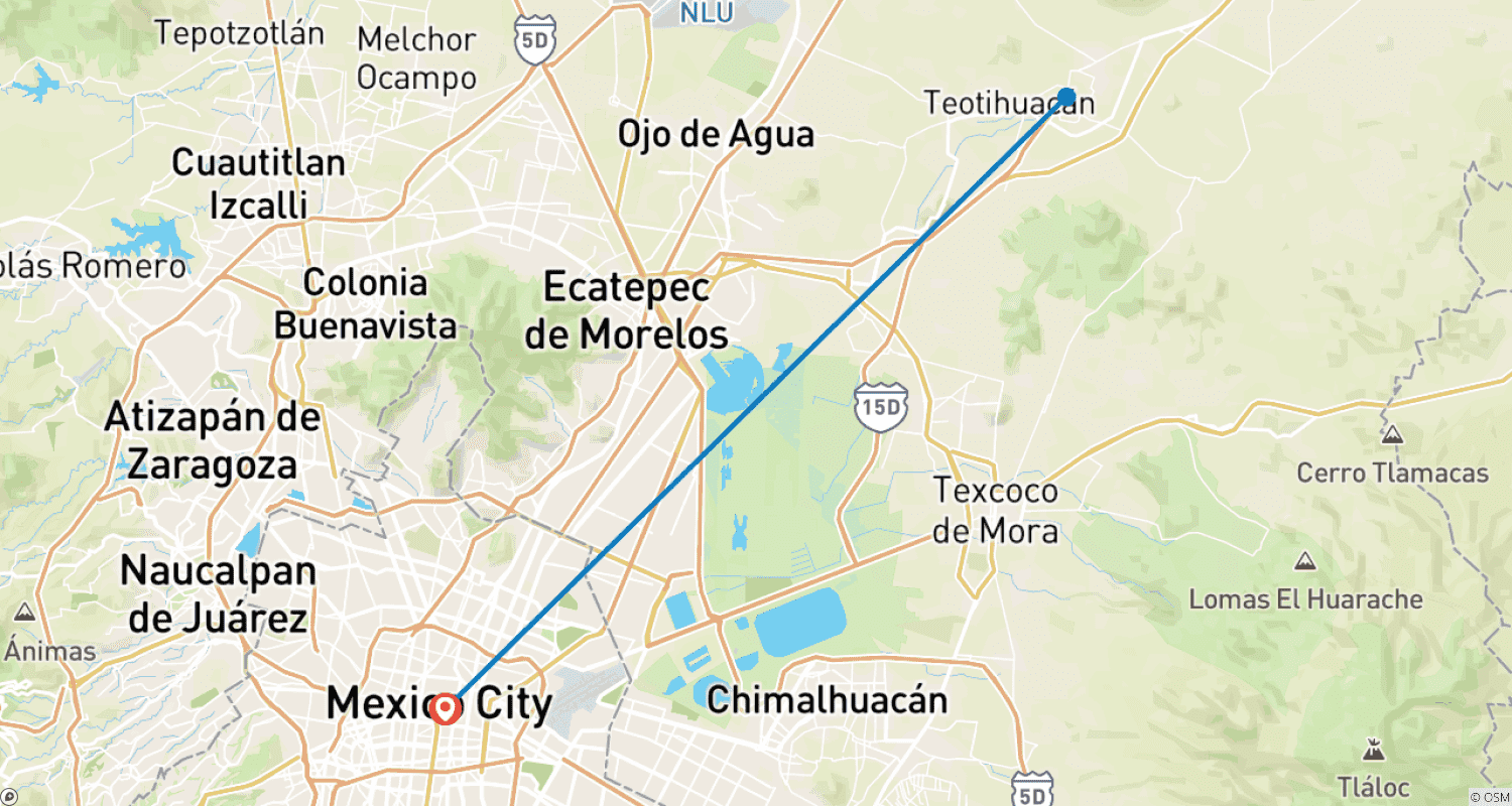 خريطة مسار 3 أيام مع مرشد خاص في Mexico City