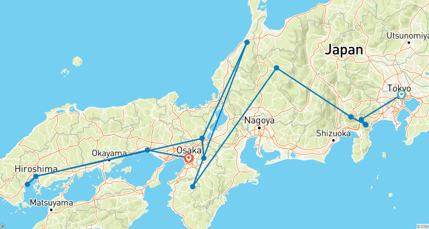 Mapa trasy: Kwitnąca Wiśnia i Ogród