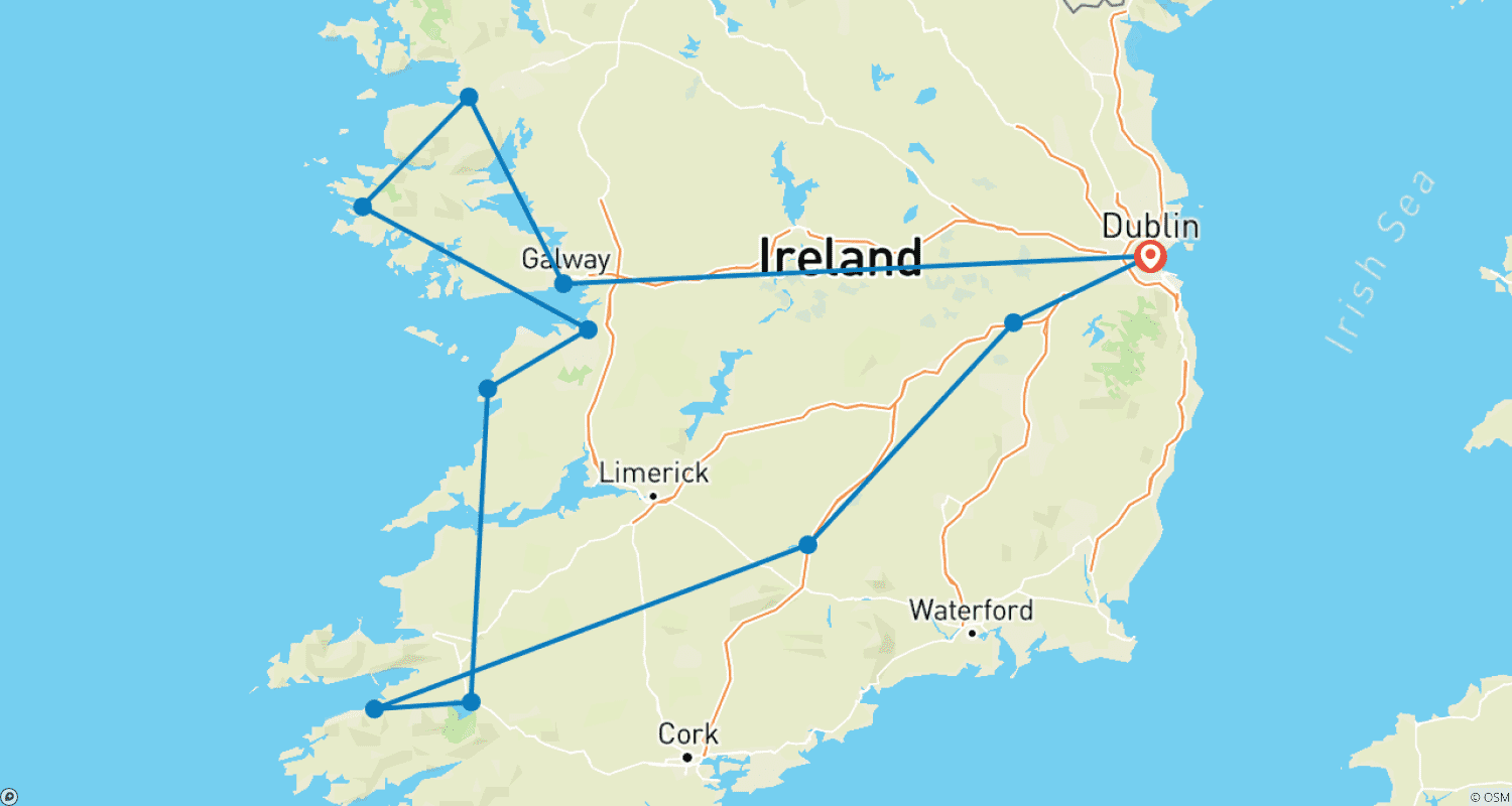 Mapa trasy: Zamki i Dworki (8 dni)
