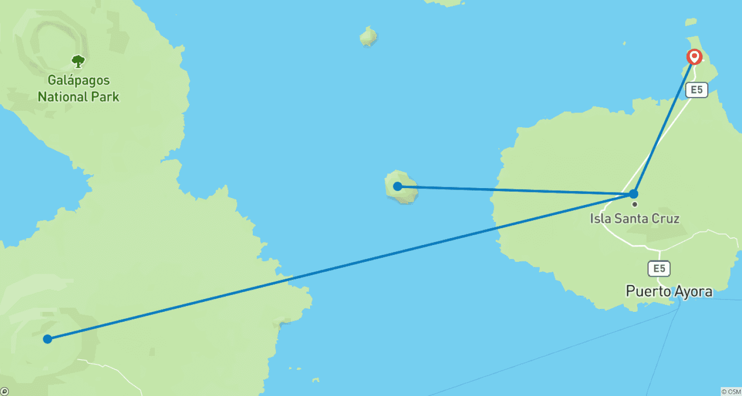 Mapa trasy: 6 Days – Discover Galapagos