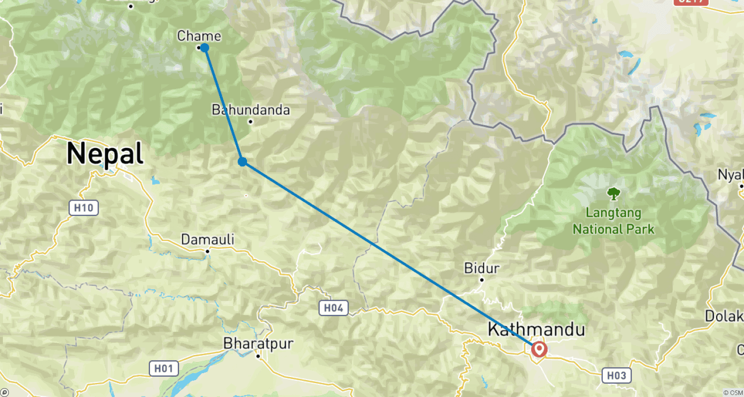 Mapa trasy: Mt. Himlung Himal Expedition for 34 days