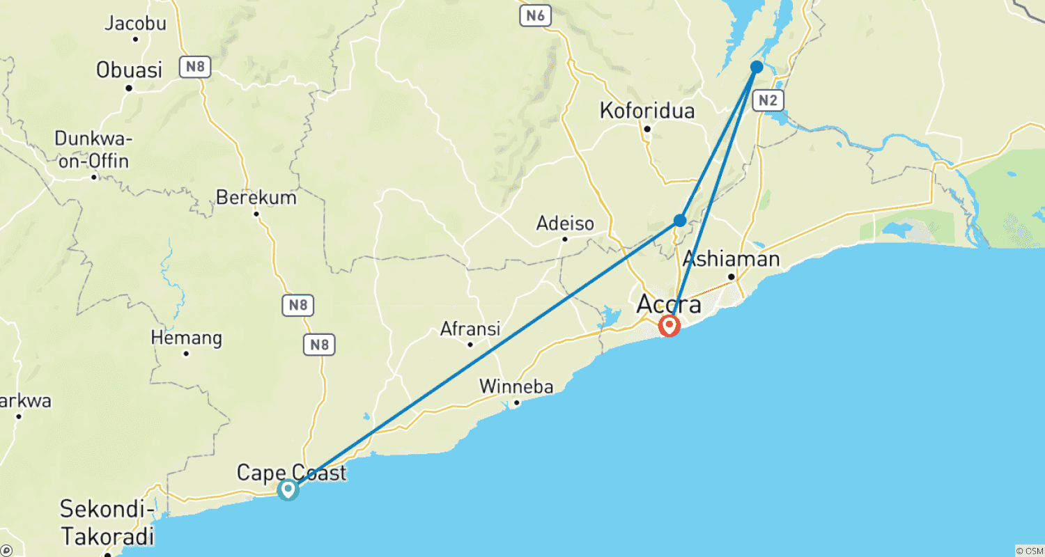 Mapa trasy: The Four Day Trail