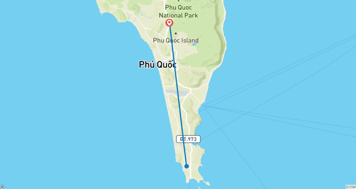 Mapa do percurso de Phu Quoc – Pearl Island - 3 Days 2 Nights tour- fishing