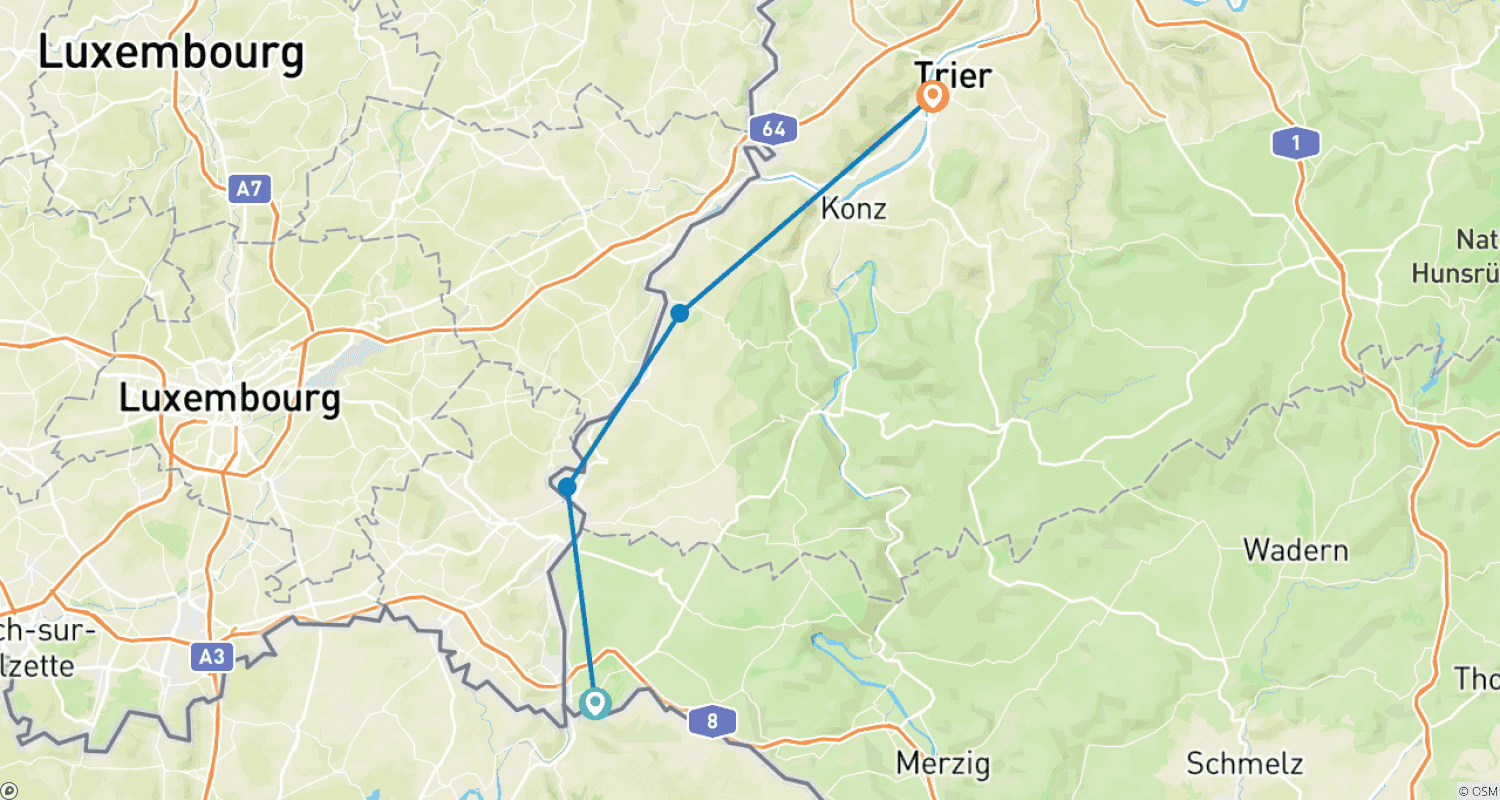 Mapa trasy: Moselle Trail
